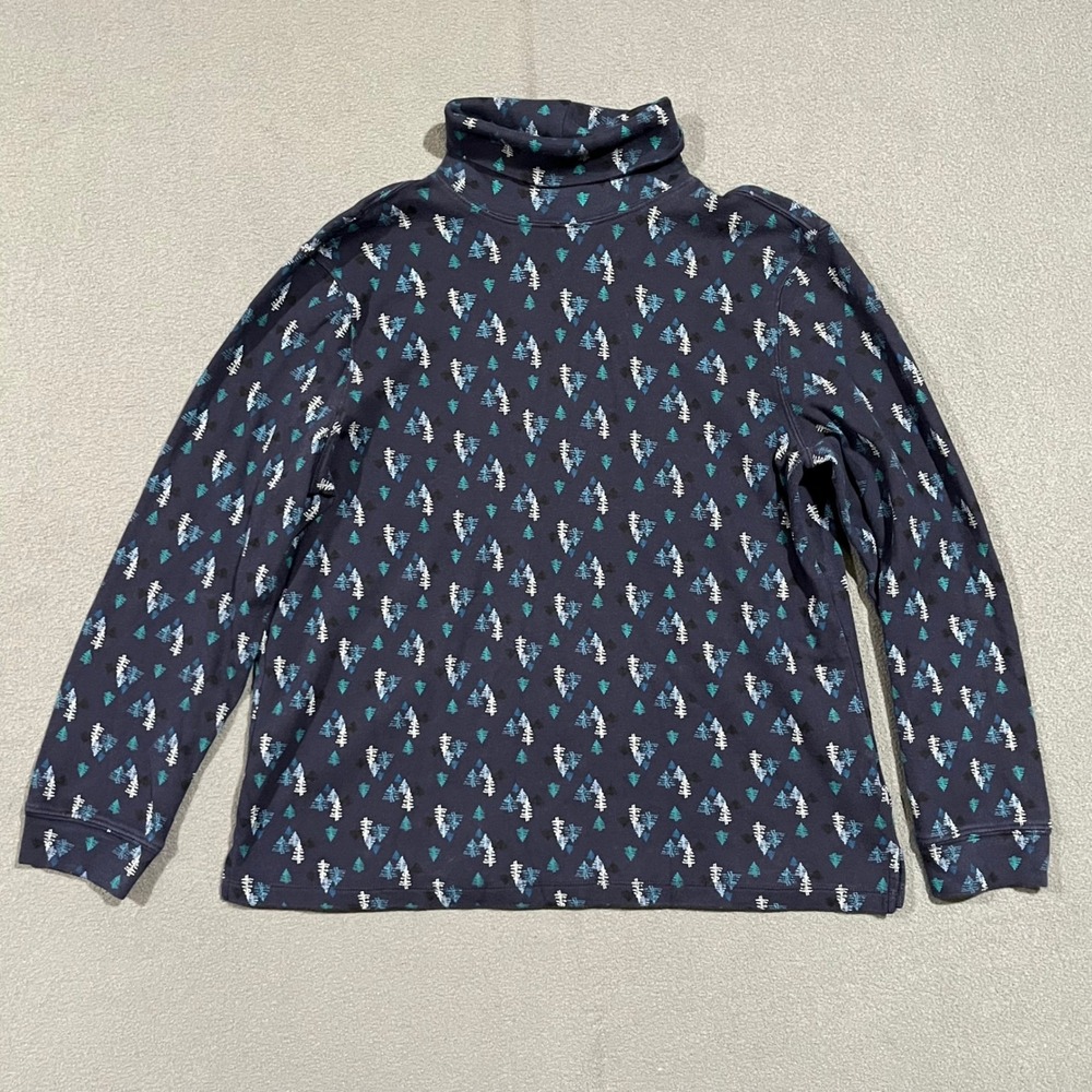 Covington Sport Women's Classic Fit Turtleneck Top Long Sleeve‎ Pine Tree Print